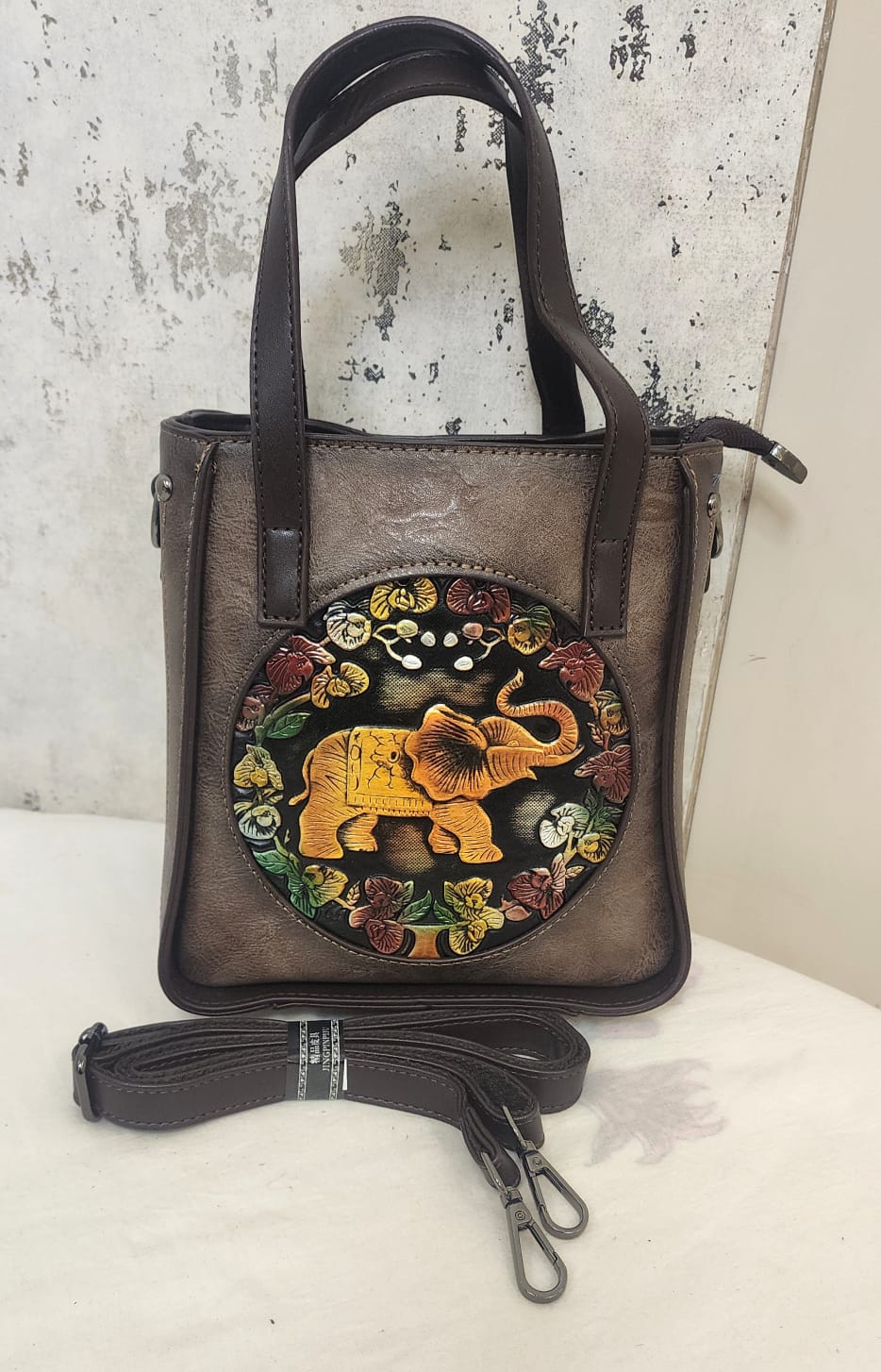 Artisan Embossed Leather Handbag