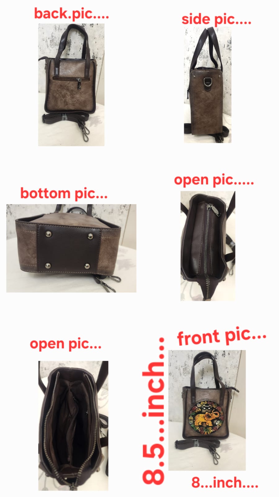 Artisan Embossed Leather Handbag