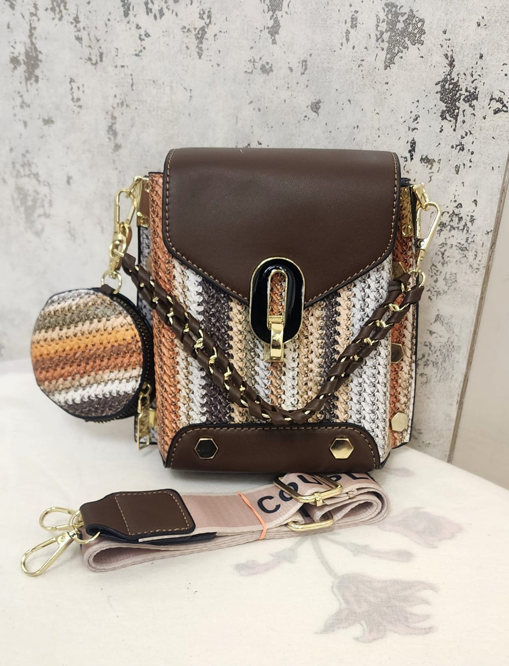 Chain-Detail Mini Crossbody Bag