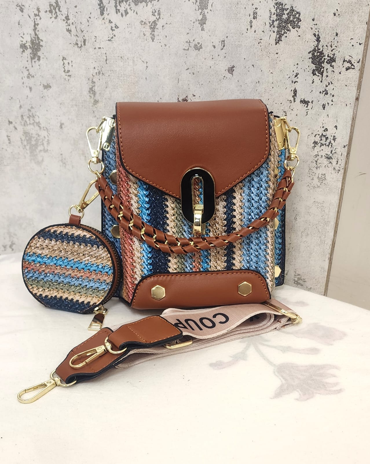 Chain-Detail Mini Crossbody Bag