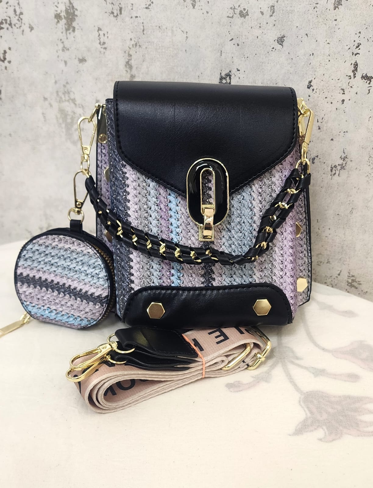 Chain-Detail Mini Crossbody Bag