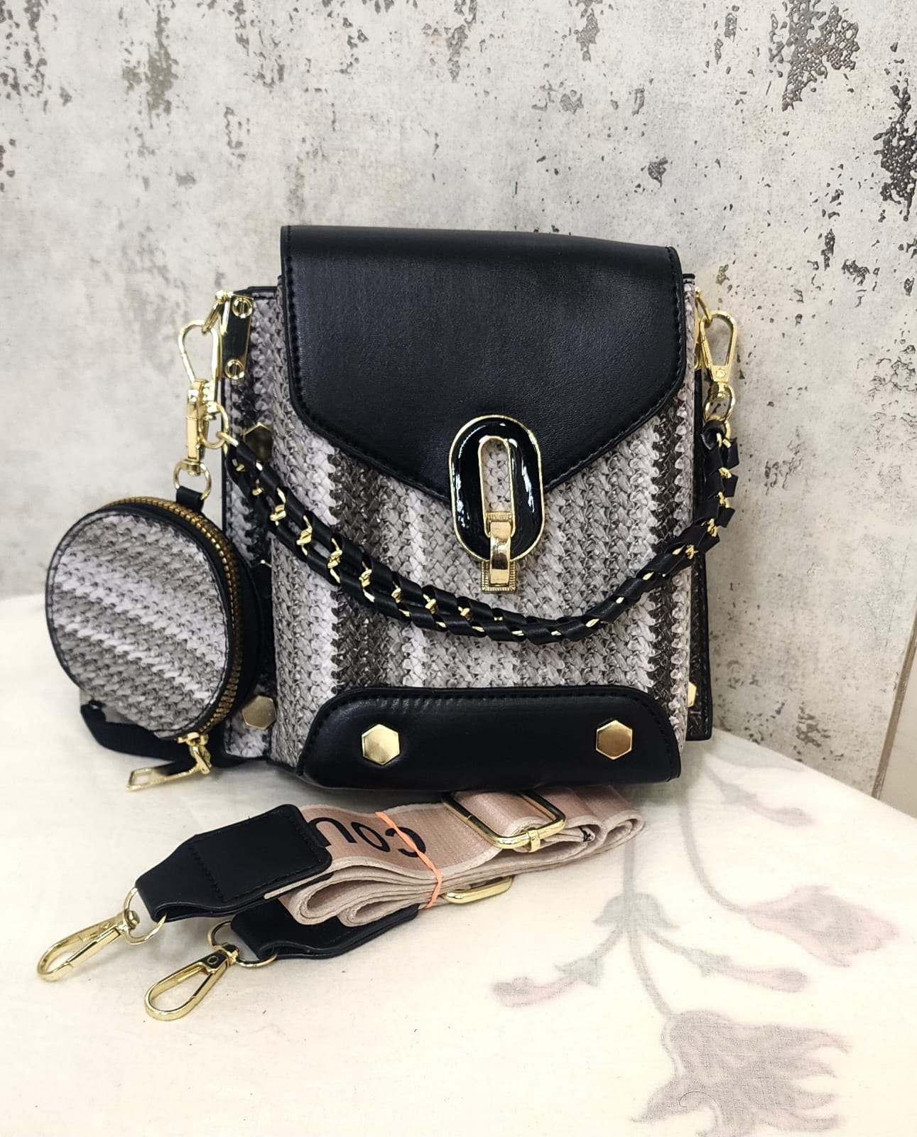 Chain-Detail Mini Crossbody Bag