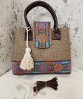 Artisan Embroidered Top Handle Bag