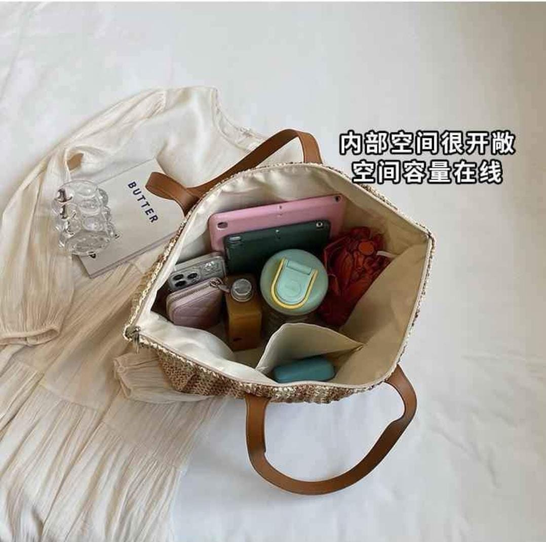 Classic Striped Knit Tote