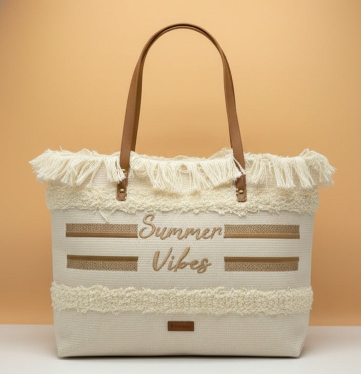 Fringed Summer Tote Bag