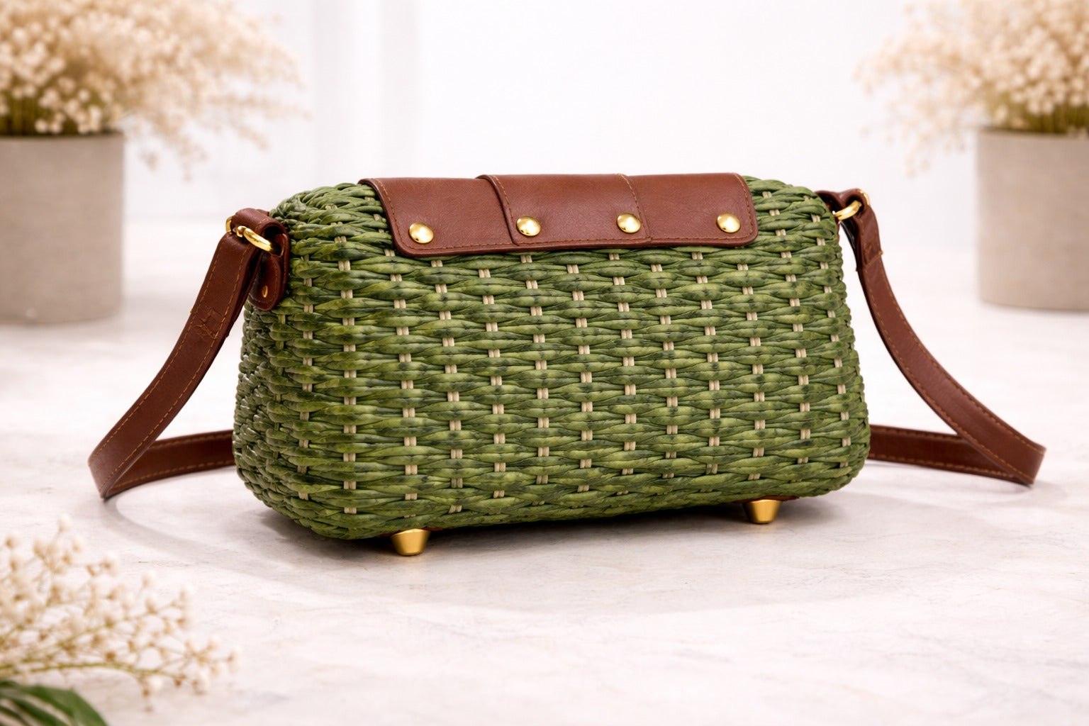 Woven Box Crossbody Bag