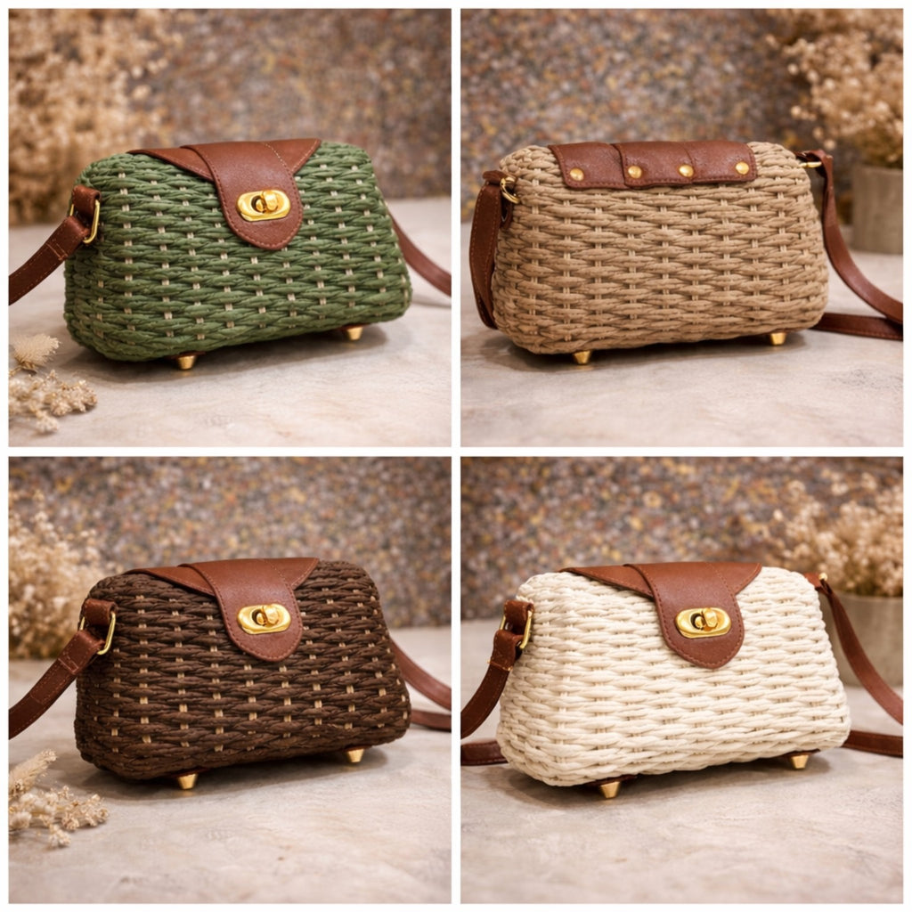 Woven Box Crossbody Bag