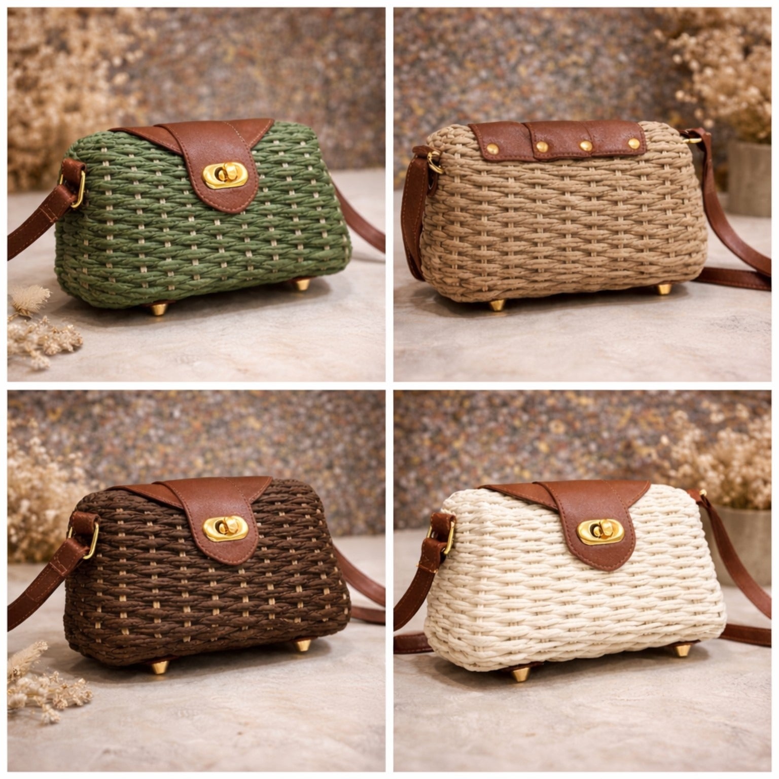 Woven Box Crossbody Bag