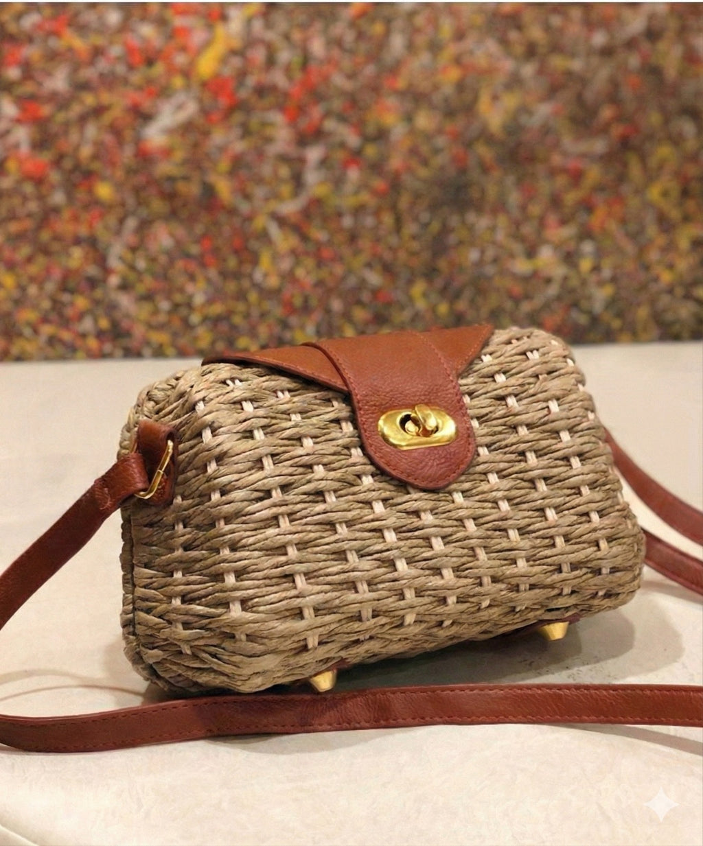 Woven Box Crossbody Bag