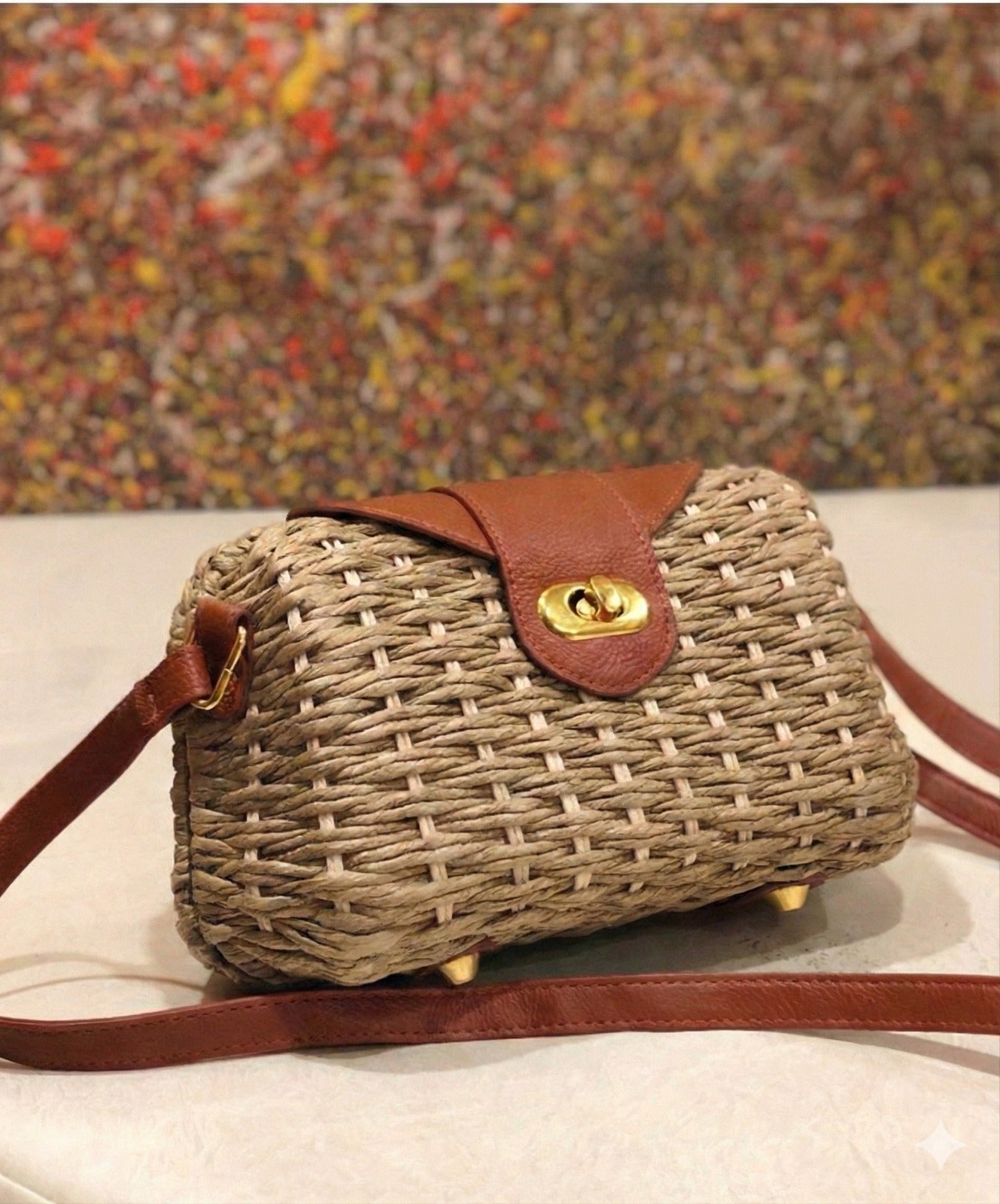 Woven Box Crossbody Bag