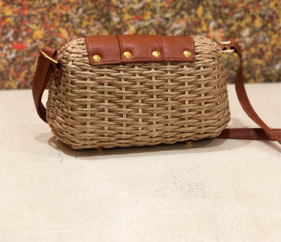 Woven Box Crossbody Bag