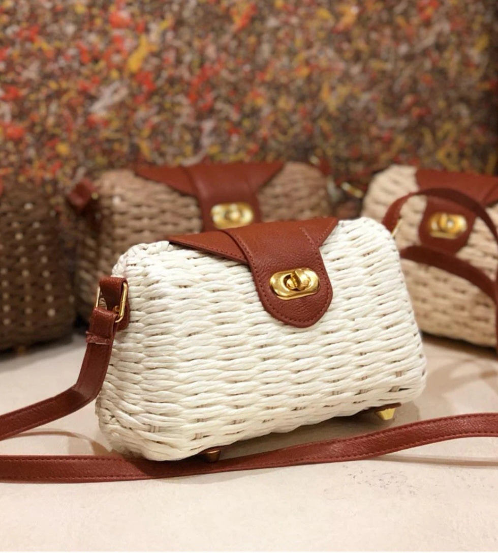 Woven Box Crossbody Bag