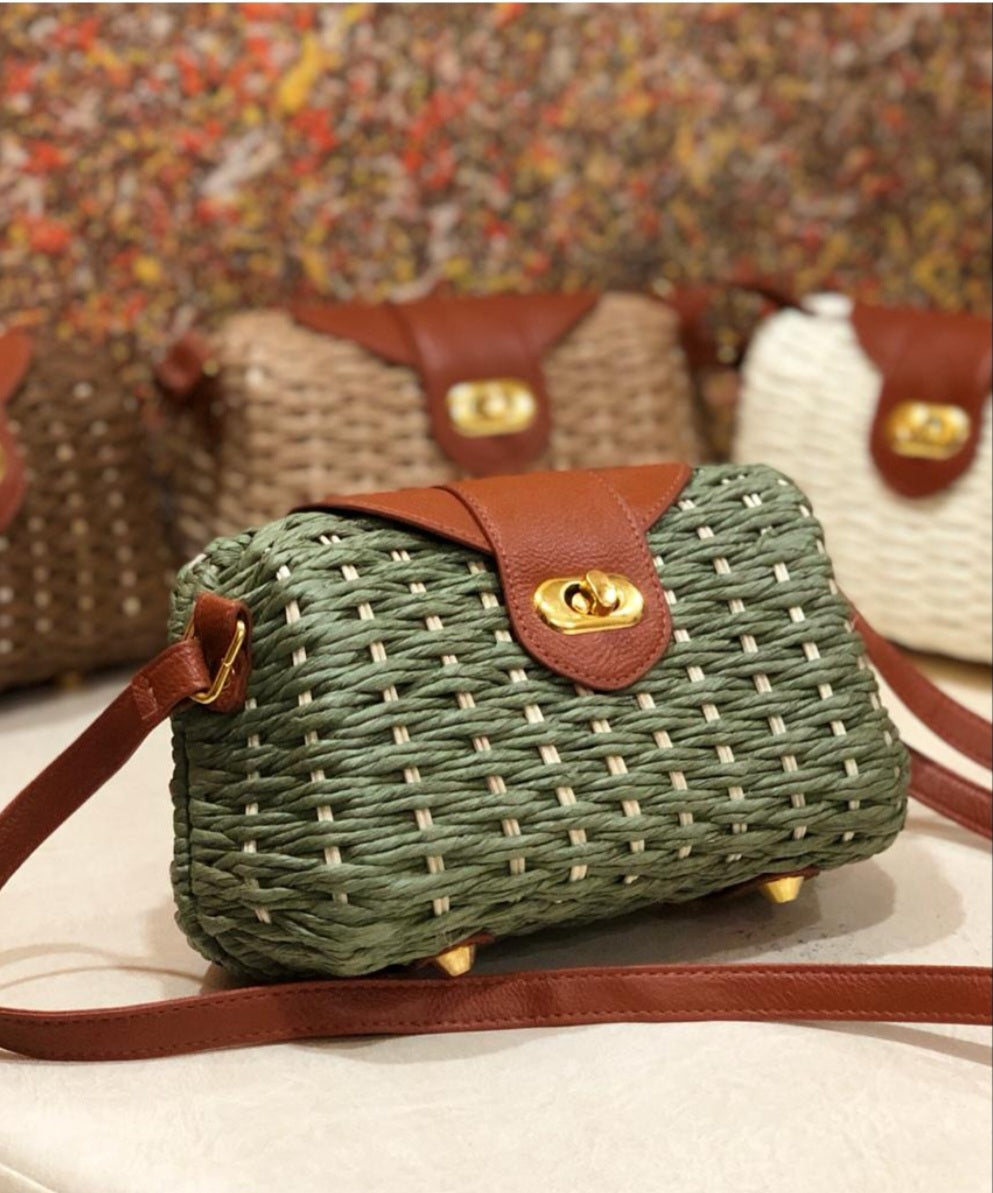 Woven Box Crossbody Bag