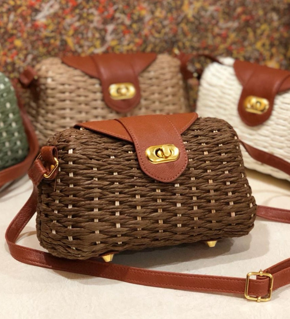 Woven Box Crossbody Bag