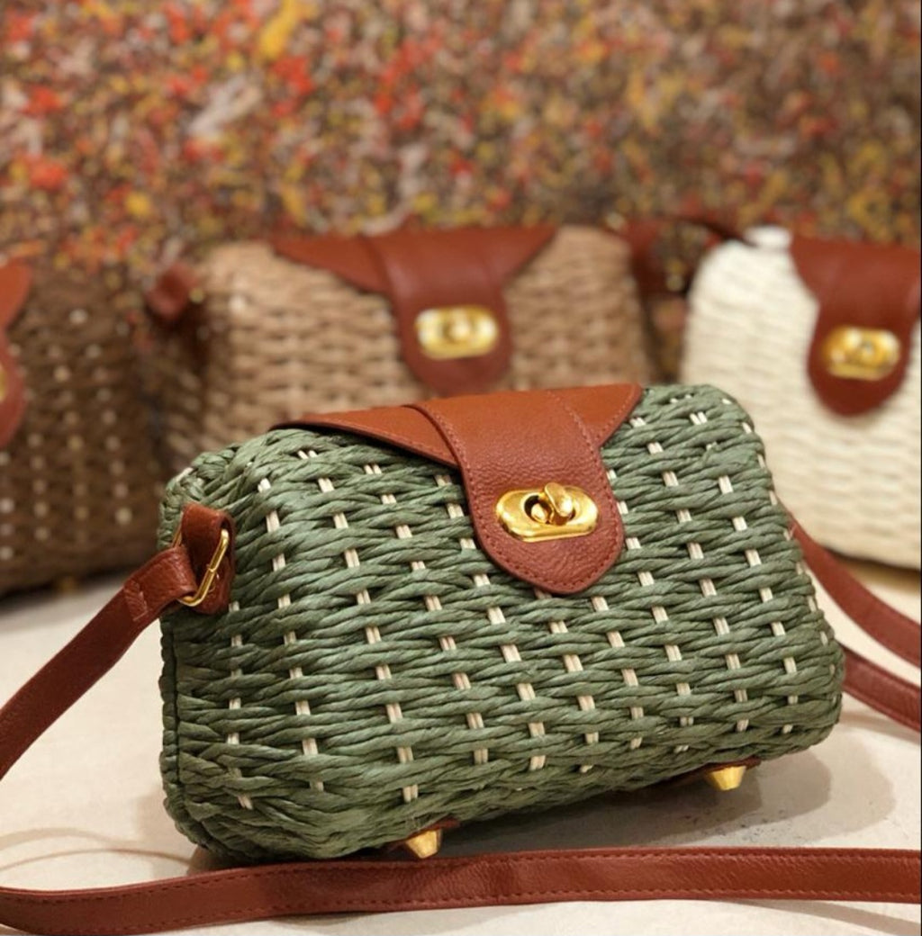 Woven Box Crossbody Bag