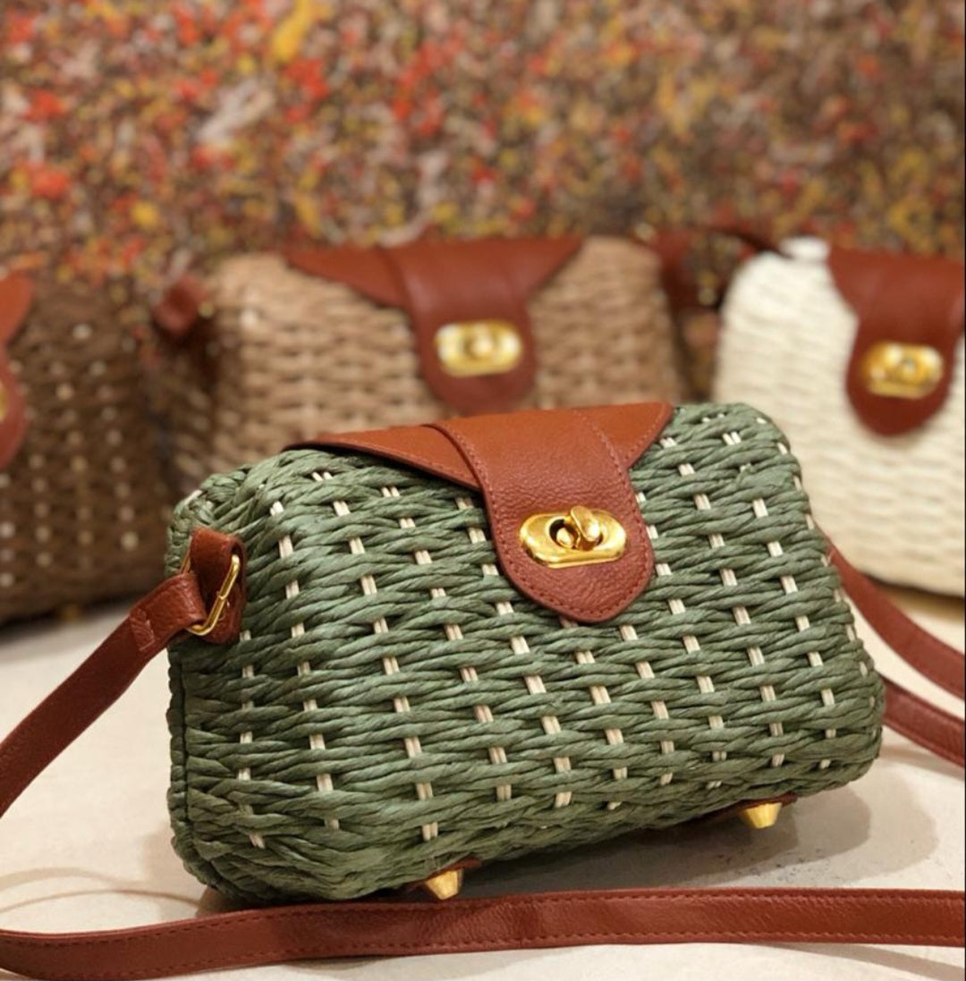 Woven Box Crossbody Bag