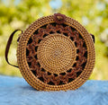Handwoven Round Rattan Bag